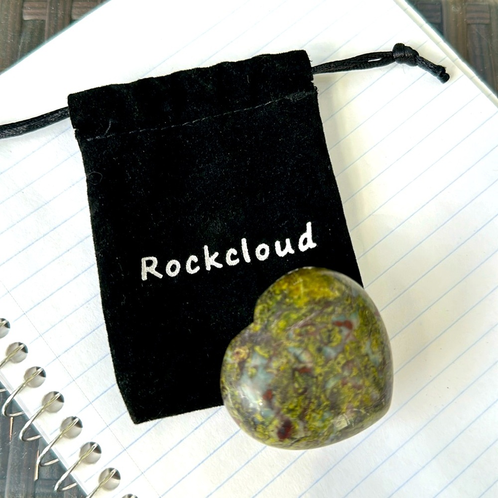Rockcloud Healing Crystal Heart ❤️ Dragons Blood Stone